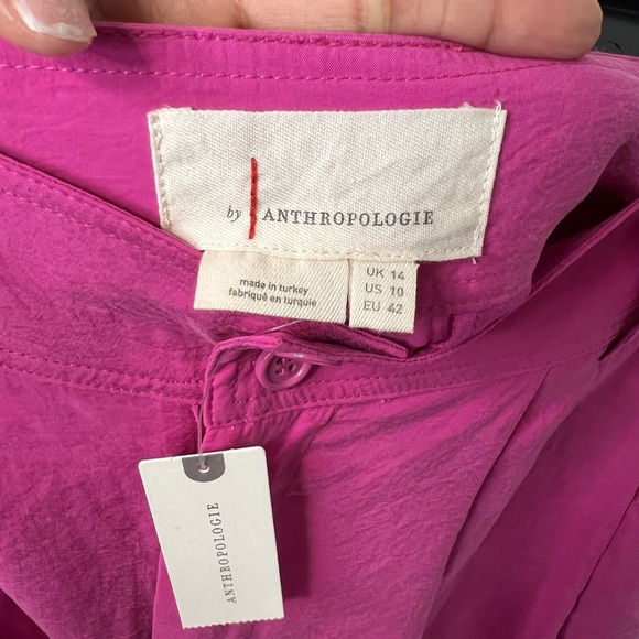 Anthropologie Cropped Pleated Trousers NWT Size 10 - Picture 10 of 11